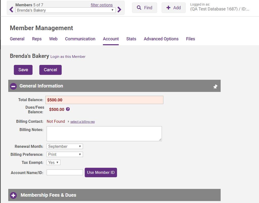 Member Module Manage your members you ll spend a lot of time in this module Work with one member at a time