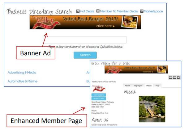 Marketing Package* Web Module Post member Banner Ads on website