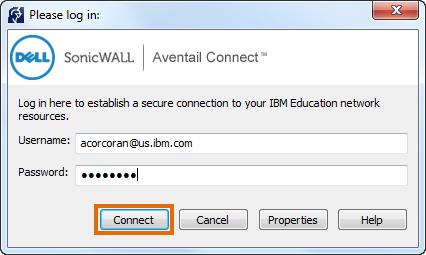10. When the log in window appears enter your username and password provided to you in the student email sent by the course administrator.