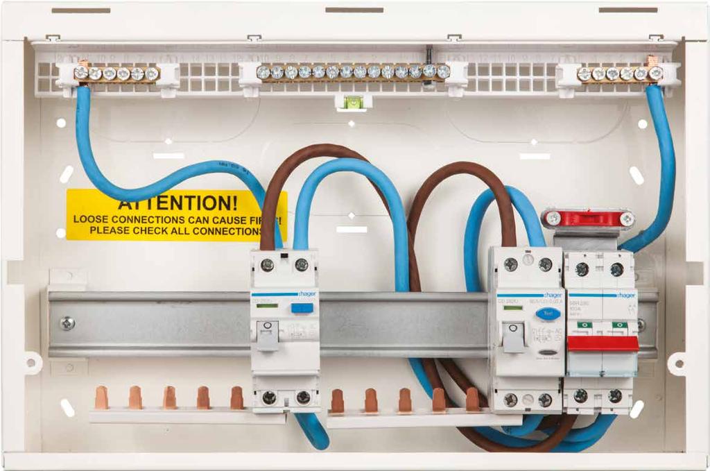 Design 30 Cable entry Knockouts designed to accommodate 100mm x 50mm, 50mm x 50mm and 40mm x 25mm trunking allows easy access to the board when surface mounting cables.