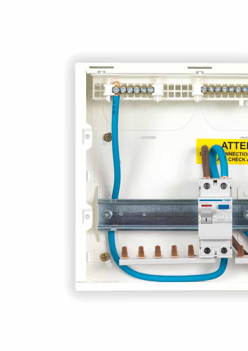 8 Design Range of Consumer Units Cable entry The knockouts are designed to accommodate 100mm x 50mm, 50mm x 50mm and 40mm x 25mm
