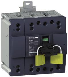 Accessories for NG160 circuit breakers and switch-disconnectors Functions and characteristics 0 DB125773 Incomer for modular switchboards Auxiliaries and accessories Terminal shield Available
