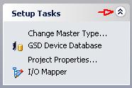 collapsed task group expanded task group If operated via the keyboard the up/down cursor keys move the focus within the task panel. The focused task item is marked with a dotted frame.