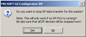 GXDP reads the configuration image from the file and downloads it to the master module. The user is informed after the successful download or gets an error message, if it fails.