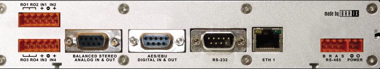 C) Connector J2 Pin out Analog audio In & Out (DSub 9 pin female) Pin 1 2 3 4 5 6 7 8 9 D) Connector J4 Pin out E) Connector J5 Description Left Out+ [Hot] Left Out- [Cold] Ground [G] Right In+ [Hot]
