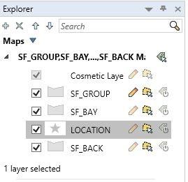 152 Chapter 5: Displaying Maps If you change the order of the layers by moving the LOCATION table below the block group table