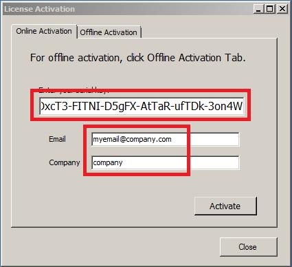 3. In the resulting dialog, enter the Metascan license key.