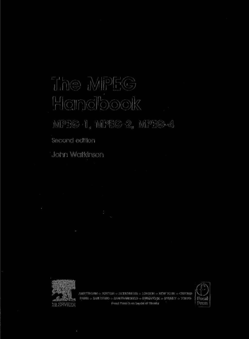 The MPEG Handbook MPEG-l.