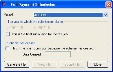 Full Payment Submission Generate File If more than one file is found the application will display a window showing the files found.