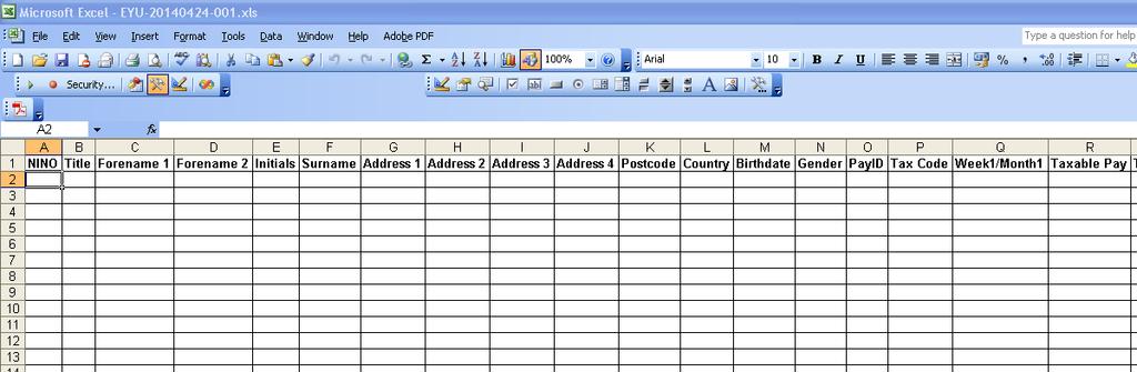 Earlier Year Update Open Template Each time a template button is clicked an Excel document is created from the Full Template.
