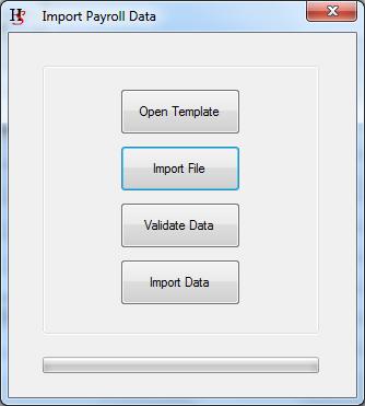 This button will import the data from the Excel or CSV document. The import process is able to insert new payroll records or update existing payroll records.