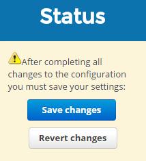 As you configure various settings, note that you will be prompted to save changes and/or restart your device for those changes to take effect.