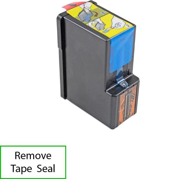 ) Cartridge must be at room temperature (65-80 degrees) before being installed 2.) Insert the 4 line print cartridge 3.) Wait 10 seconds (the cartridge will perform a self-check during this period) 4.