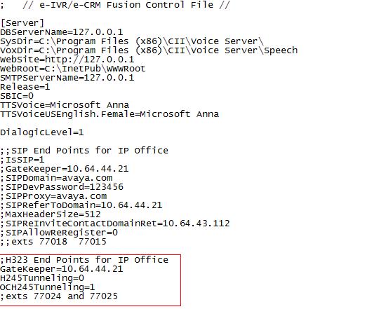 6.2. Configure EIVR.ini file To configure e-ivr, modify the EIVR.