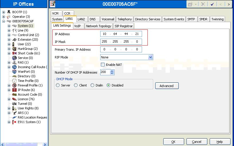 5.2. Configure LAN interface Select Start All Programs IP Office Manager to launch the Manager application.
