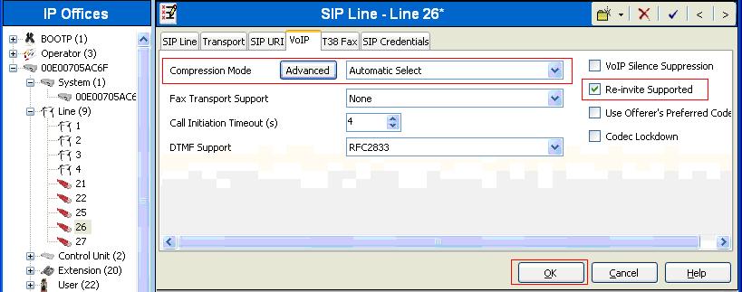 5.6. Configure VoIP Parameters for the SIP Line Select the VoIP tab to Configure VoIP parameters for the SIP Line.