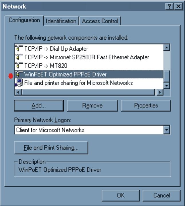 Windows 95/98 vartotojams: Darbastalyje (Desktop) pele paþymëkite ikonà Network Neighborhood, deðiniuoju pelës mygtuku atidaræ langà pasirinkite meniu punktà Properties.