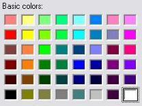 Now lets take a closer look at the color selection box: 1).