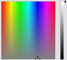 2). Color selection chart: As with the basic colors shown in the previous example to choose a color here simply point your mouse at a color and left click.
