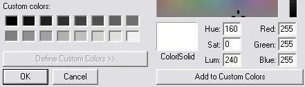 Custom colors: In order to help you locate a color you ve used before you can set it as a custom color.