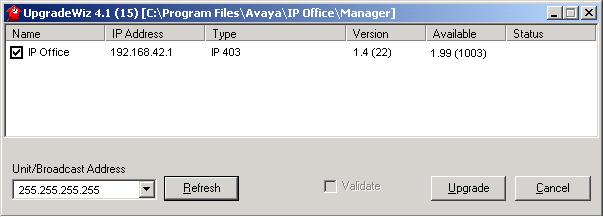 the Manager folder within the IP Office suite on your PC, that is, Program Files Avaya IP Office Manager, to overwrite the existing ip403.bin file. 3.
