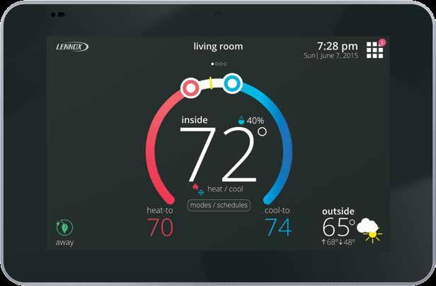 Convenience can be found in every feature of the thermostat s design. 7" Automatic Updates mean the icomfort S30 always has the latest software and functionality.