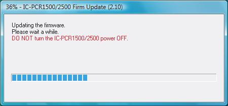 i After the firmware updating, Firmware updating is completed window appears as at left. [OK].