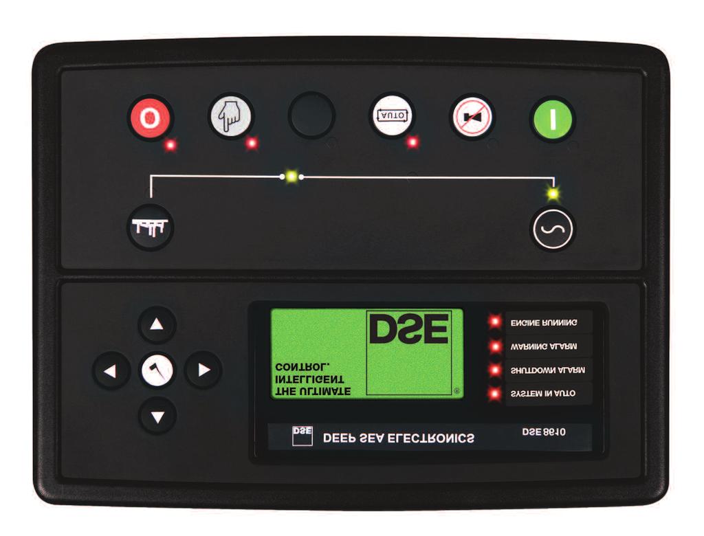 DSE DSE8610 SYNCHRONISING AUTO START LOAD SHARE CONTROL MODULE FEATURES SPECIFICATION DC SUPPLY CONTINUOUS VOLTAGE RATING 8 V to 35 V continuous CRANKING DROPOUTS Able to survive 0 V for 50 ms,