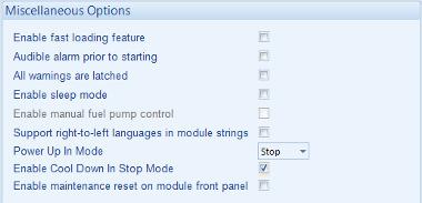 Operation STOP mode is activated by pressing the button. NOTE: Enable Cool Down in Stop Mode option has been added to version 6.