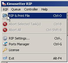 Chapter 3. Functions Chapter 3 Functions This chapter explains how to print jobs, how to setup printing queues and control the output process. Four menus present the functions of the Kimosetter RIP.