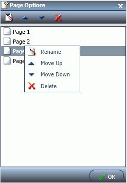 Creating Multi-page Documents and Dashboards The Page menu lists the pages in the order in which you created them. You can rearrange the pages using drag-and-drop functionality.