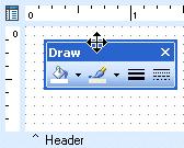12 Calisthenics 5 Drag the mouse to the left until the rectangle pivots and appears as follows: 8 Release the handle. The toolbar is now a floating window.