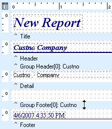 Sales Statistics 81 MODIFY THE BASIC REPORT LAYOUT Task 1 Calculate Totals for Each Company 1 Return to the design workspace. 2 Select Report Groups. 3 Click Add.
