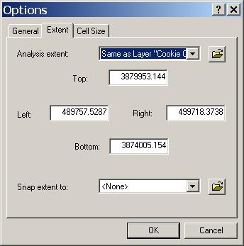 Make certain that the Spatial Analyst extension has been selected and the Spatial Analyst toolbar is visible. 3. Pull down the arrow on the Spatial Analyst toolbar and select Options. 4.