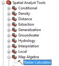 To explore the highest elevation areas in your DEM select Spatial Analyst Tools Map Algebra Raster Calculator.