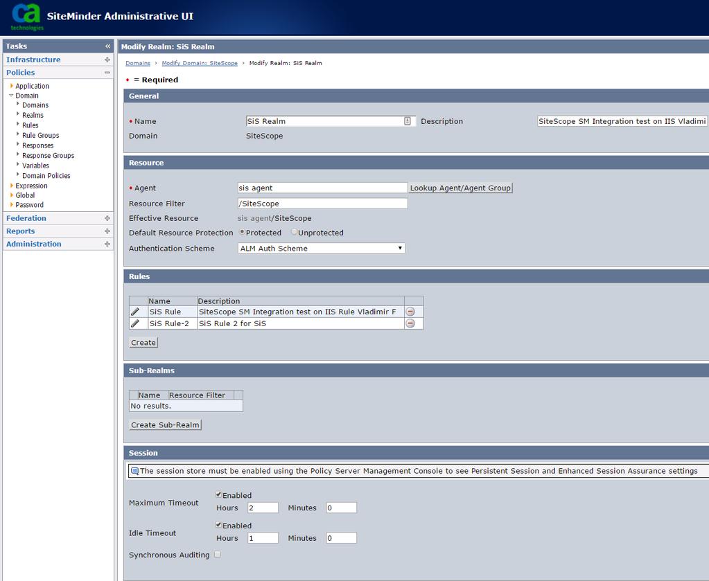 Appendix A: Integrating SiteScope with SiteMinder 5.