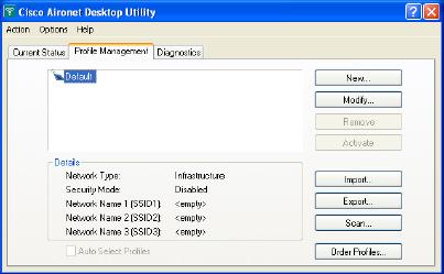Troubleshooting Utility Provides step-by-step details on the process of connecting to an access point with highlights on why a connection failed.