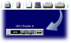 Insert a new 2621router onto the Network Visualizer Insert a new 2811 router onto the Network Visualizer Insert a new 1900 switch onto the Network Visualizer Insert a new 2950 switch onto the Network