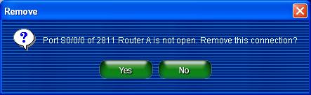 Place your cursor over router 2811 A and click your right mouse button. 2. Place your cursor above the cable connector for interface serial 0/0/0 and click your left mouse button.