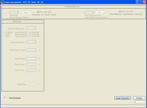 exe. Figure 2 shows a screenshot for the GUI. 2. Click Setup Connection on the GUI.