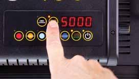 The indicator light will turn green and the display will flash 5000 and light