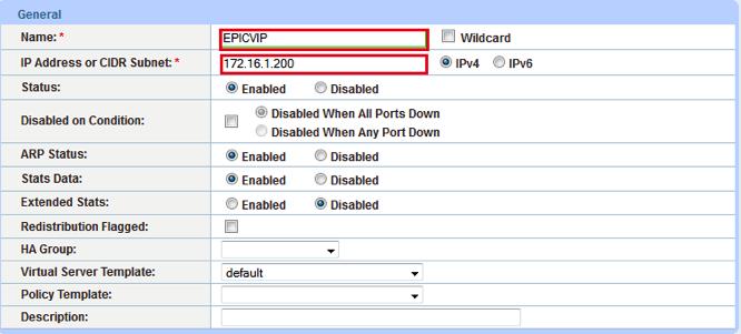 VIRTUAL SERVER This section demonstrates how to configure the VIP with the Thunder ADC.