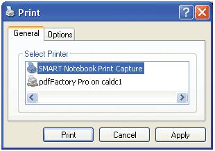 Using Notebook Print Capture Notebook print capture allows you to add multi-page files from other applications like Microsoft Word and PowerPoint, or even a long Web page, to a Notebook file.