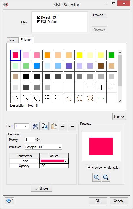 Module 4: Publishing map projects Figure 90. Style Selector window 7. In the gallery of styles, select the Red Fill polygon style. 8. Click OK. 9. Make sure the Vary color option is enabled and choose a color scheme.