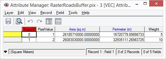 Module 3: Spatial analysis in Focus To assign Attribute Weights 1. In the Maps tree, right-click the RasRoadBuffer.pix layer and select Attribute Manager.