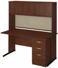 60W x 30D C-Leg Desk with Hutch and Storage SRE147XXSU List Price - $1,684.00 59.45"W x 29.