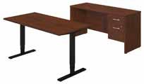 SRE229HCSU Height Adjustable 60W x 30D Height Adjustable Standing Desk with 3 Drawer Mobile Pedestal SRE285XXSU List Price - $2,195.00 59.45"W x 29.