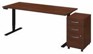 00"H 60W x 30D Height Adjustable Standing Desk with 60W Credenza and Storage SRE289XXSU List Price - $3,090.00 59.45"W x 88.72"D x 51.