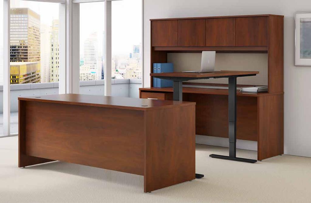 00"H 72W x 30D Height Adjustable Standing Desk with 48W Return and 3/4 Pedestal SRE295XXSU List Price - $2,574.00 77.20"W x 71.02"D x 51.