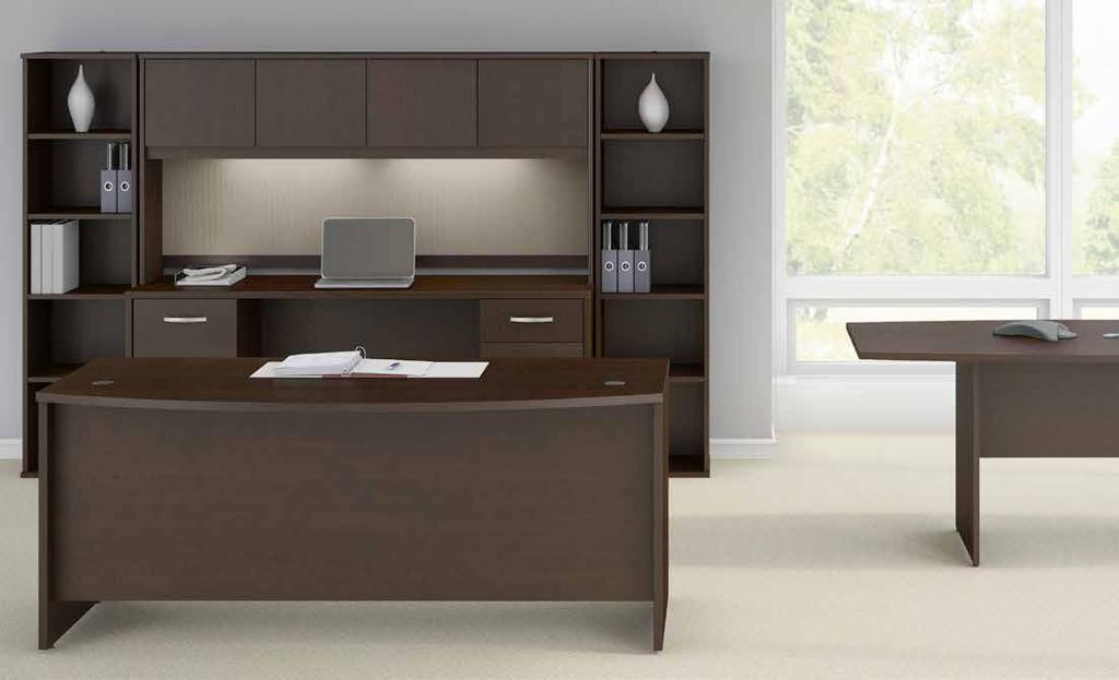 Desk Shell Design Classic styling, privacy and clean